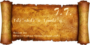 Tüskés Tamás névjegykártya
